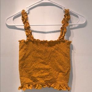 Yellow/ gold crop top